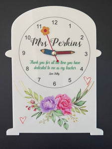 Perspex with design wall clock