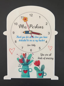 Perspex with design wall clock