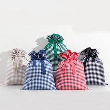 Load image into Gallery viewer, SAVE SAVE SAVE Bulk Buy  Gingham Santa Sacks
