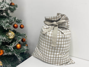 Gingham Santa Sacks