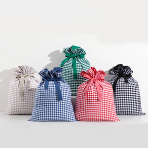 Gingham Santa Sacks