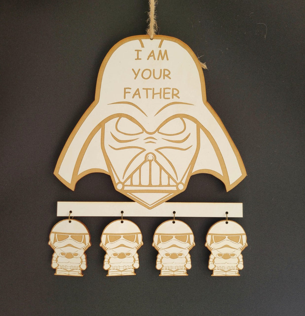 Set of 5 Darth vadar hanger