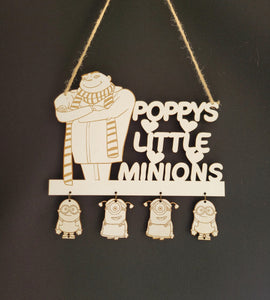 little minions blank wall hanger (poppy can be changed to suit)