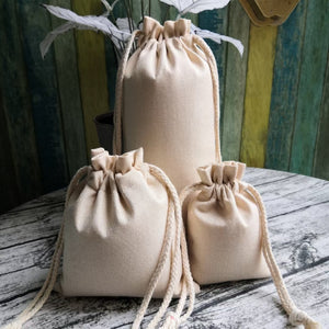 Linen draw string bags