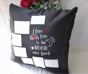 I love you to the moon and back photo sublimation cushion covers