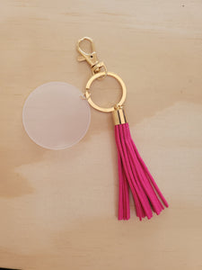 Acrlic key chains with tassle