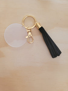 Acrlic key chains with tassle