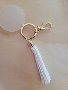 Acrlic key chains with tassle