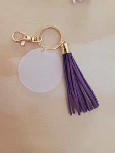 Acrlic key chains with tassle