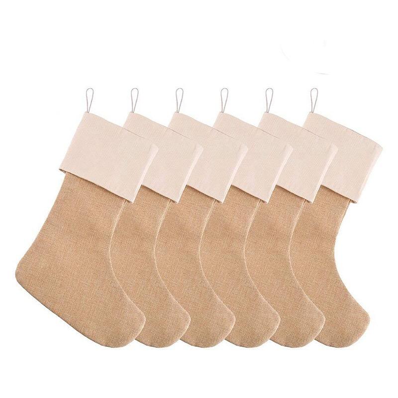 Pain burlap stockings