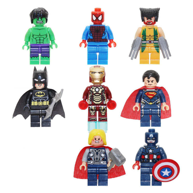 Superhero figures pack of 8