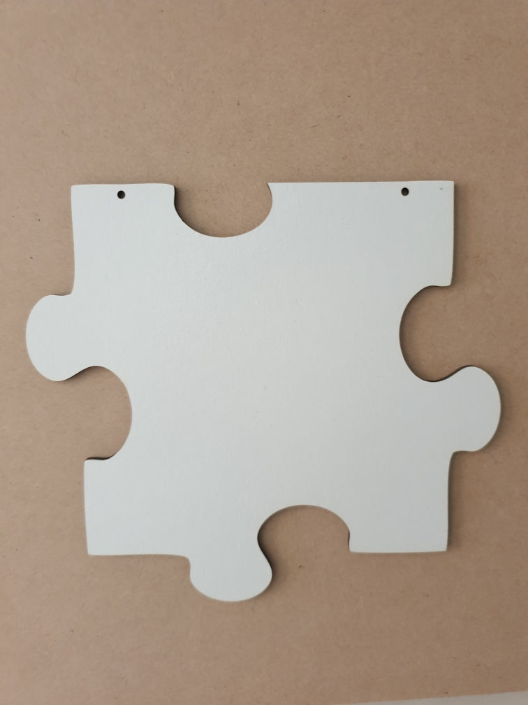 Pack of 10x large mdf puzzle piece 25x25cm