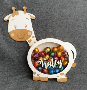 Blank (no names) Small Easter Drop allow 7 days to be made  Money boxes -