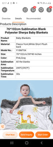 Bulk but 5x mix and match  Baby throw sublimation blanket - add preferences in notes at cart section