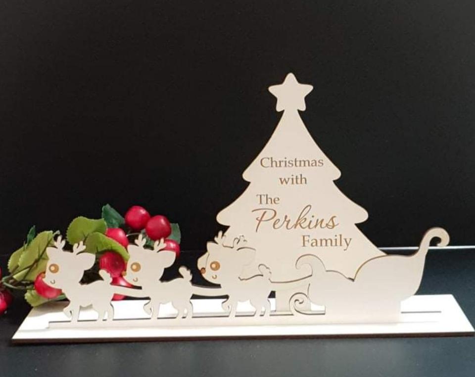 Bulk Buy 5x Reindeer and tree decoration
