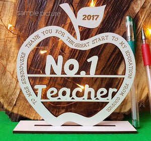Teacher apple plaque