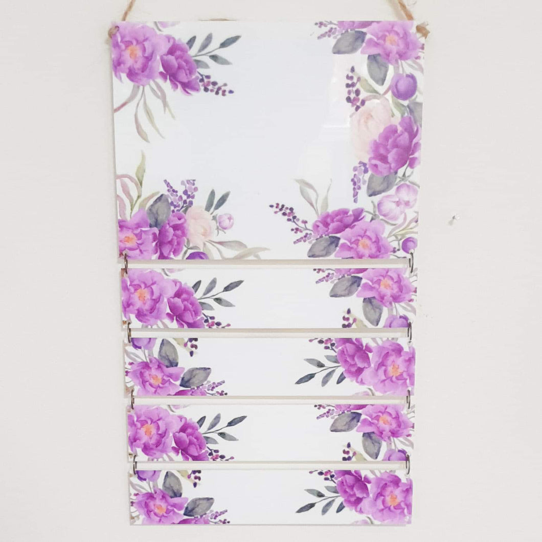 Purple flower plaque